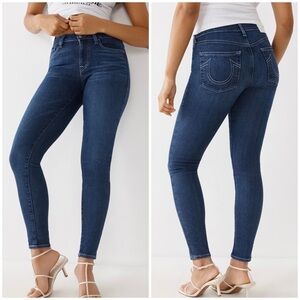 True Religion Halle Mid Rise Super Skinny Jean 29